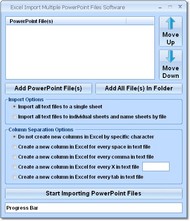 Excel Import Multiple Powerpoint Files Software screenshot